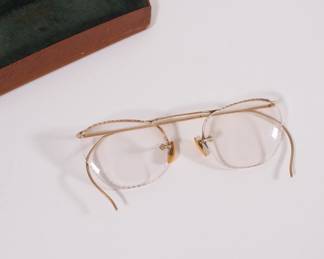 Vintage eyeglasses from Dr. J. H. Mower, Jr. eyeglass case
