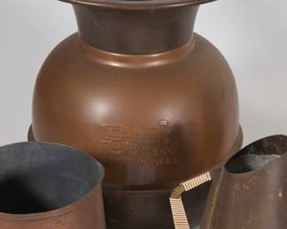 Closeup of Union Pacific Railroad vase/spittoon