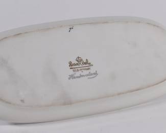 Base of tray from vintage Rosenthal porcelain hand painted 4-piece salt, pepper, sugar set