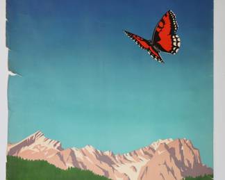 Vintage travel poster Germany/Swiss alps