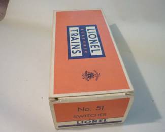 Box from Lionel Trains Navy Yard Switcher Locomotive No. 51, Post-War 1956-57