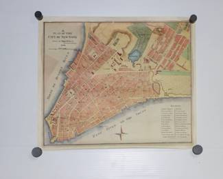 Poster of the 1776 Plan of the City of New York survey