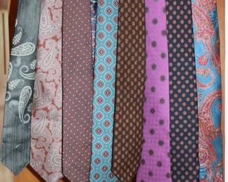More men's vintage ties from the 50's, 60's, 70's, and 80's