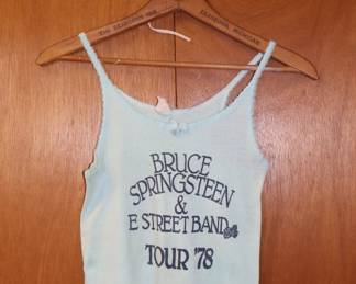 Rare vintage Bruce Springsteen & E Street Band Tour 1978 women's camisole top, light blue