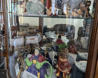 Schmid figurines, early 1950s Hummel figurine, old lady/grandmother teapot made in England late 1930s/early 1940s, Walt Disney figurines