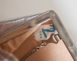 Label inside one of the vintage handbags