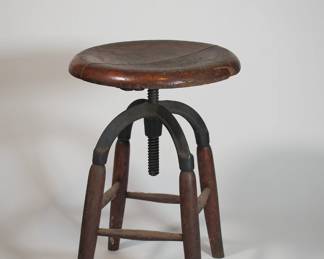 Antique industrial engineers drafting stool