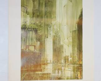 Watercolor painting print poster