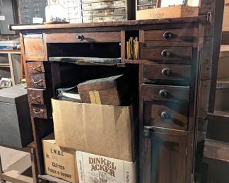 Watchmaker's / Watch Repairman's cabinet (not sorted or inventoried!)