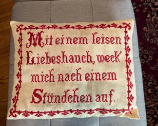 Cross stitched cushion