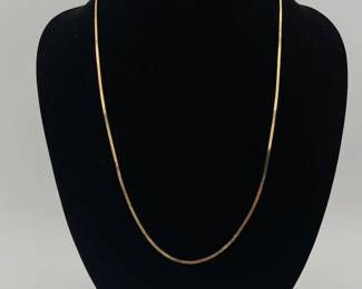 14kt gold woven chain necklace