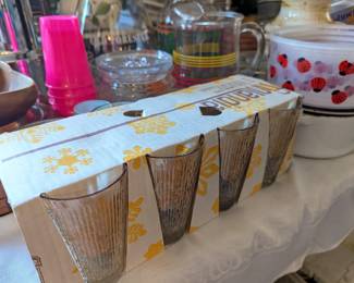 New in box drinking glass set