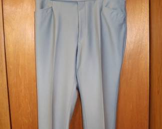 Lined trousers from men's vintage three piece suit, pale silver blue