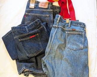 Pairs of denim jeans including Dickies and new with tag / NWT Levi Strauss 505 regular fit 42 waist 