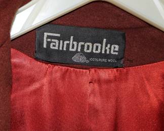 Fairbrooke russet color 100% wool lined coat from The Coat Room at Marshall Field & Company