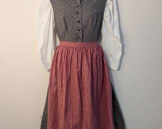 Women's German dress, long sleeved, with apron