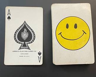 Full deck of vintage smiley face cards