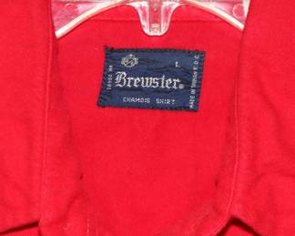 Brewster Chamois red shirt, size L