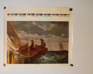 Color printed poster of Winslow Homer's Breezing Up (A Fair Wind)