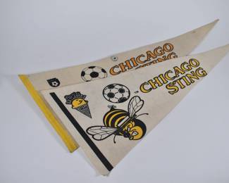 Vintage Chicago Sting pennants