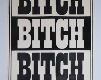 Vintage 1970s "In" Sanity Inc. Chicago Bitch Bitch Bitch poster
