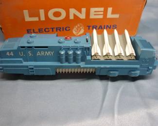 Another view of Lionel Trains U.S. Army Mobile Missile Launcher Locomotive No. 44, Post-War 1959-62