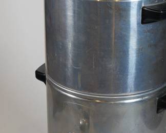 Closeup of vintage West Bend coffee maker percolater commercial urn