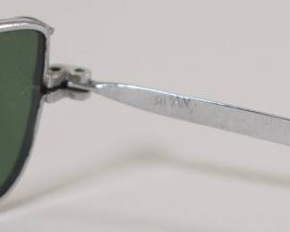 Closeup of vintage sunglasses, made in Japan