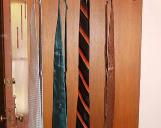 And still more ties from large collection - various widths, patterns, colors!