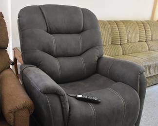 Ashley Ballister Triple Power Lift Recliner with headrest and lumbar support; one-touch (hand control) power button with adjustable positions