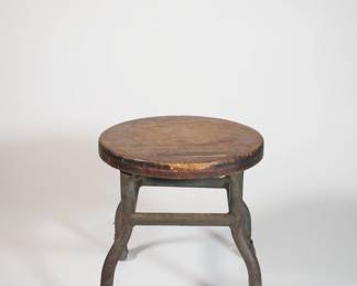 Small antique industrial stool