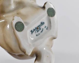 Base of vintage Hutschenreuther German porcelain sitting rabbit figurine designed by Karl Tutter