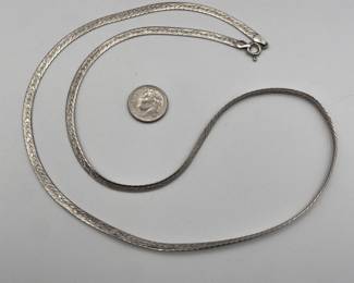 Another view of sterling silver serpentine necklace