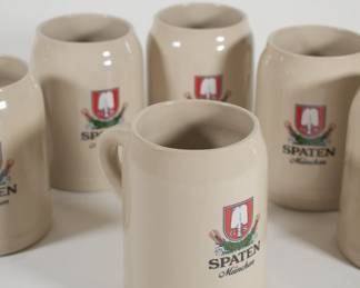 Set of vintage Spaten Munchen German beer steins