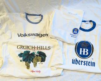T-shirts with German beer, and Volkswagen branding
