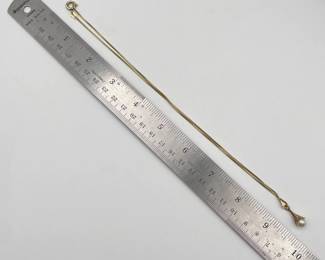 Another view of 14kt gold necklace with pearl pendant