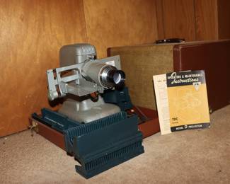 Vintage TDC Vivid Model D Projector with original case and manuals