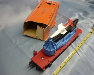 Another view of Lionel Trains IRBM Launcher Flat Car (Missile Lauching Flat Car) No. 6650, Post-War 1959-63