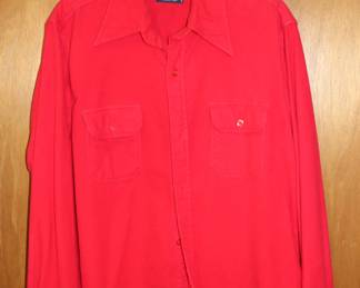 Brewster Chamois red shirt, size L