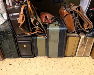 Lots of luggage including matched sets, hardshell, leather, briefcases, satchels