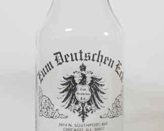 Rare vintage Zum Deutschen Erk German restaurant water / wine carafe, Chicago
