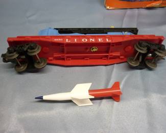 Another view of Lionel Trains IRBM Launcher Flat Car (Missile Lauching Flat Car) No. 6650, Post-War 1959-63
