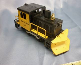 Another view of Lionel Trains Snow Plow Locomotive (Rio Grande) No. 53, Post-War 1957-60. "a" in "Rio Grande" is backwards; with instruction sheet, with original box in good condition
