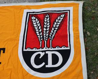 Closeup of huge Dinkelacker Beer Stuttgart banner