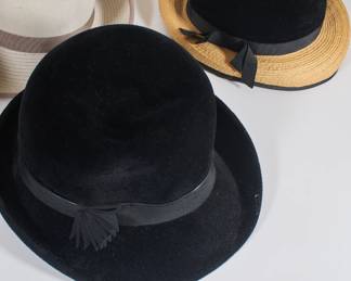 Another view of women's vintage hats and hat boxes