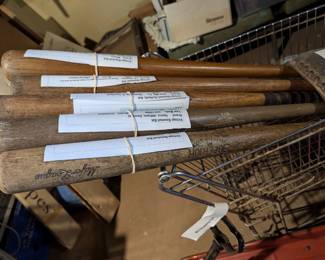 1930s-1050s Vintage baseball bats including ones by Superior, Hanna, Grier Mfg. Co., J. C. Higgins, Wilson