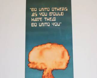 1971 Insanity Blacklight Poster - Do Unto Others - Atomic Bomb