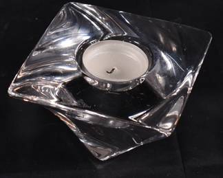 Orrefors Swedish crystal tea light candle holder