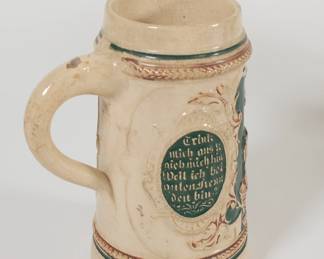 Antique German stoneware beer stein