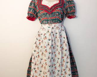 Women's German dirndl dress, with apron
